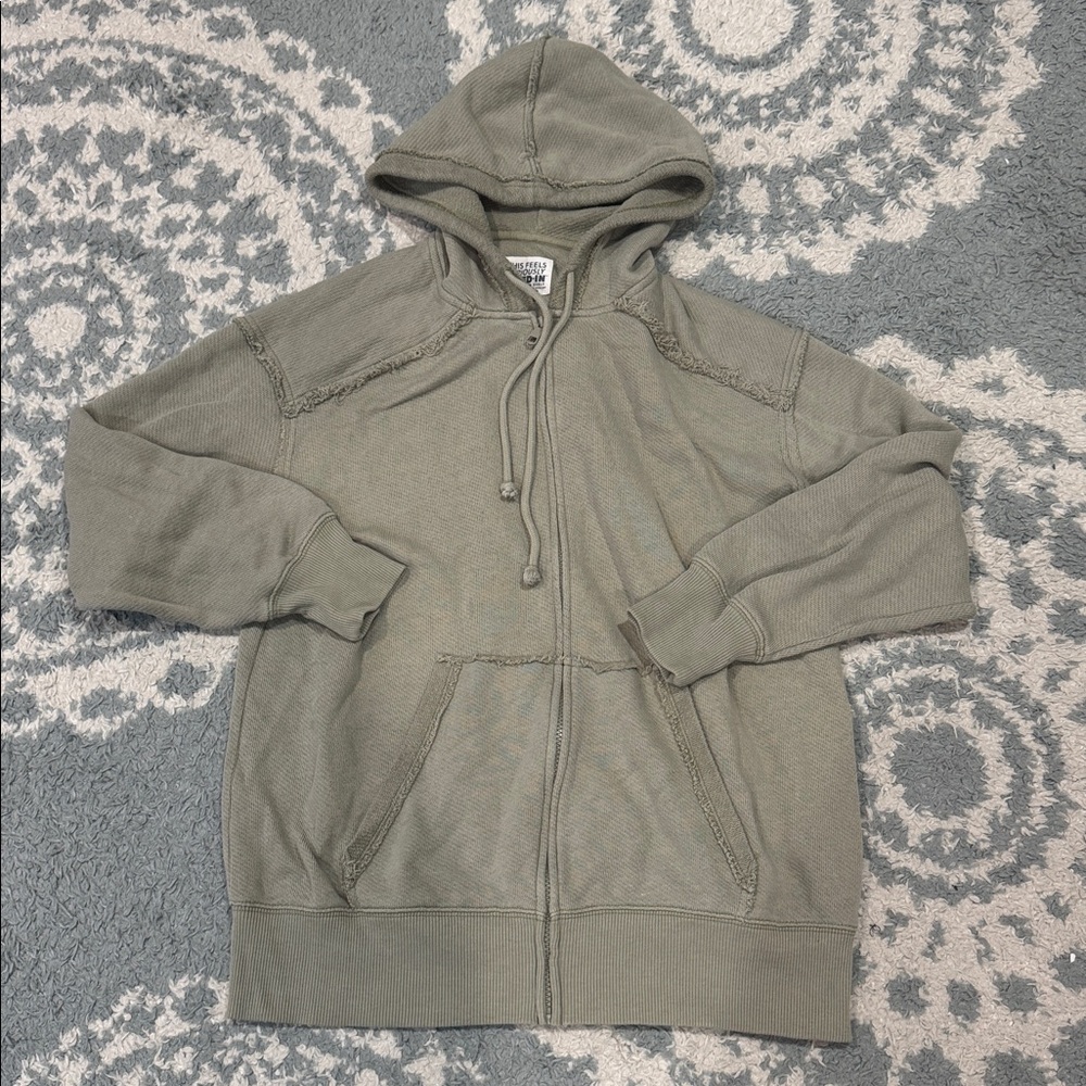 American eagle outfitters women’s oversized lived in hoodie zip up jacket XS/S
